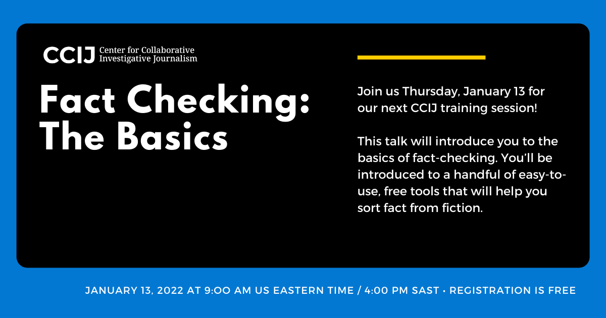 CCIJ Training – Fact Checking: The Basics