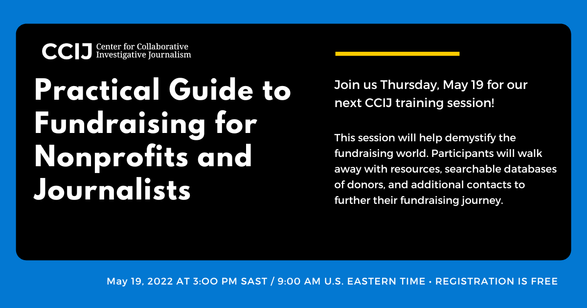 CCIJ Training Session: Practical Guide to Fundraising for Nonprofits and Journalists