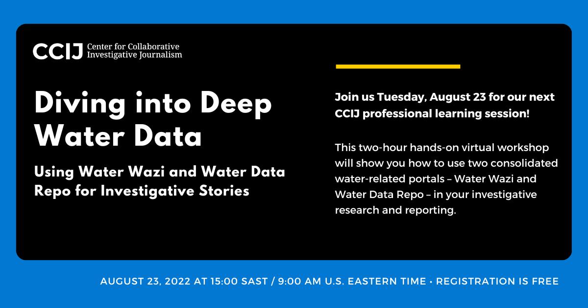 Diving into Deep Water Data: Using Water Wazi and Water Data Repo for Investigative Stories